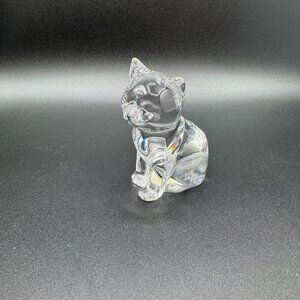 PRINCESS HOUSE Lead Crystal Vintage Cat Kitten Figurine